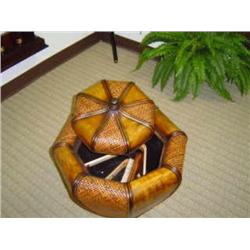 billards valet wicker cane pattern, tab