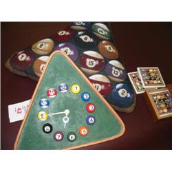 coasters pillow clock pool accessories