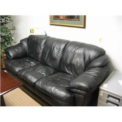 black leather sofa