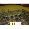 Image 1 : glass top coffee table with wrought iro