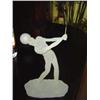 Image 1 : 12 golfer statue frosted glass 