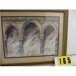 framed print of arches