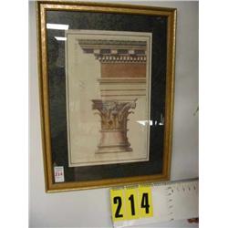 print of columns and cornice