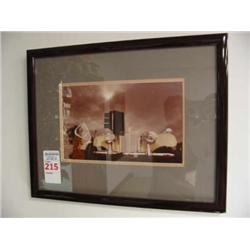 framed classic car photo