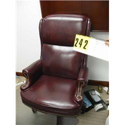 maroon leather office chari