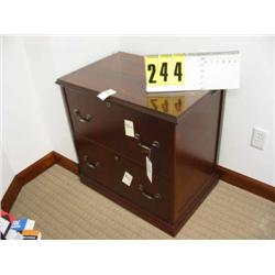 2 drawer latteral file cabinet mahogany