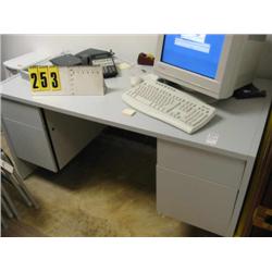grey office desk