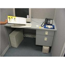 group of 5 computer desks for cubbyhole
