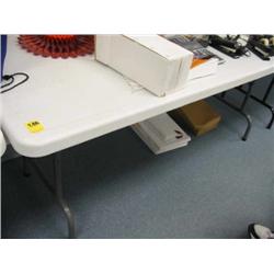 group of 3 plastic folding tables