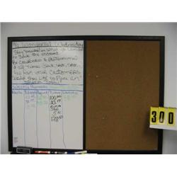 scheduling board with cork and blackboa