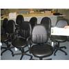 Image 1 : group of 8 black vynil office chairs