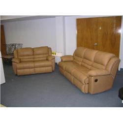 nuetral leather recliner sofa and loves