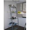 Image 1 : glass steel display shelf unit