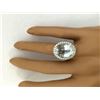 Image 5 : 7.5 CTW Natural Aquamarine 18K Solid White Gold Diamond Ring