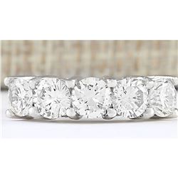 2.56 CTW Natural Diamond Ring 18K Solid White Gold