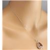 Image 4 : 13.42 CTW Natural Morganite And Diamond Pendant In 18K Solid White Gold