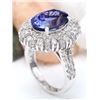 Image 5 : 7.14 CTW Natural Tanzanite 18K Solid White Gold Diamond Ring