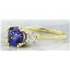 Image 2 : 1.93 CTW Tanzanite 14K Yellow Gold Diamond Ring