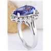 Image 4 : 4.47 CTW Natural Tanzanite 18K Solid White Gold Diamond Ring