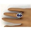 Image 5 : 4.47 CTW Natural Tanzanite 18K Solid White Gold Diamond Ring