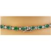 Image 4 : 27.16 CTW Emerald 18K Yellow Gold Diamond Necklace