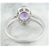 Image 4 : 1.16 CTW Amethyst 14K White Gold Diamond Ring