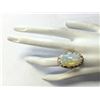 Image 4 : 14.98 CTW Natural Opal And Diamond Ring In 14K Yellow Gold