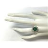 Image 4 : 3.98 CTW Natural Emerald And Diamond Ring 14K Solid Yellow Gold
