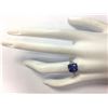 Image 4 : 3.49 CTW Natural Blue Tanzanite And Diamond Ring 18K Solid White Gold