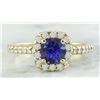 Image 1 : 1.55 CTW Tanzanite 18K Yellow Gold Diamond Ring