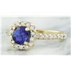 Image 2 : 1.55 CTW Tanzanite 18K Yellow Gold Diamond Ring