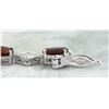 Image 2 : 8.50 CTW Garnet 18K White Gold Diamond Bracelet