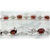 Image 3 : 8.50 CTW Garnet 18K White Gold Diamond Bracelet
