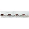 Image 4 : 8.50 CTW Garnet 18K White Gold Diamond Bracelet