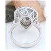 Image 4 : 5.30 CTW Natural Aquamarine 18K Solid White Gold Diamond Ring