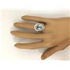 Image 6 : 5.30 CTW Natural Aquamarine 18K Solid White Gold Diamond Ring
