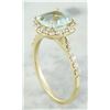 Image 5 : 2.50 CTW Aquamarine 18K Yellow Gold Diamond Ring
