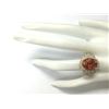 Image 4 : 11.31CTW Natural Mandarin Garnet And Diamond Ring In14K Yellow Gold