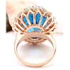Image 3 : 19.21 CTW Natural Topaz 18K Solid Rose Gold Diamond Ring