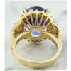 Image 3 : 20.15 CTW Tanzanite 14K Yellow Gold Diamond Ring