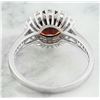 Image 4 : 2.65 CTW Garnet 14K White Diamond Ring