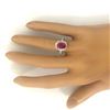 Image 5 : 2.83 CTW Natural Ruby 18K Solid White Gold Diamond Ring