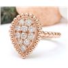 Image 2 : 0.50 CTW Natural Diamond 18K Solid Rose Gold Ring