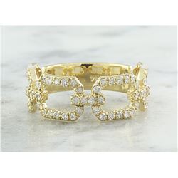 0.65 CTW Diamond 18K Yellow Gold Ring