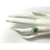 Image 4 : 4.34 CTW Natural Emerald And Diamond Ring 18K Solid Yellow Gold