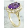 Image 5 : 7.26 CTW Amethyst 18K Yellow Gold Diamond Ring