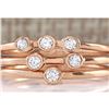 Image 1 : 0.24 CTW Diamond Ring 18K Solid Rose Gold