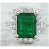 Image 1 : 5.03 CTW Emerald 14K White Gold Diamond Ring