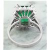 Image 3 : 5.03 CTW Emerald 14K White Gold Diamond Ring
