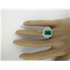 Image 5 : 3.92 CTW Emerald 18K White Gold Diamond Ring